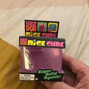 Nee Doh Purple Nice Cube Super Solid Squish Toy